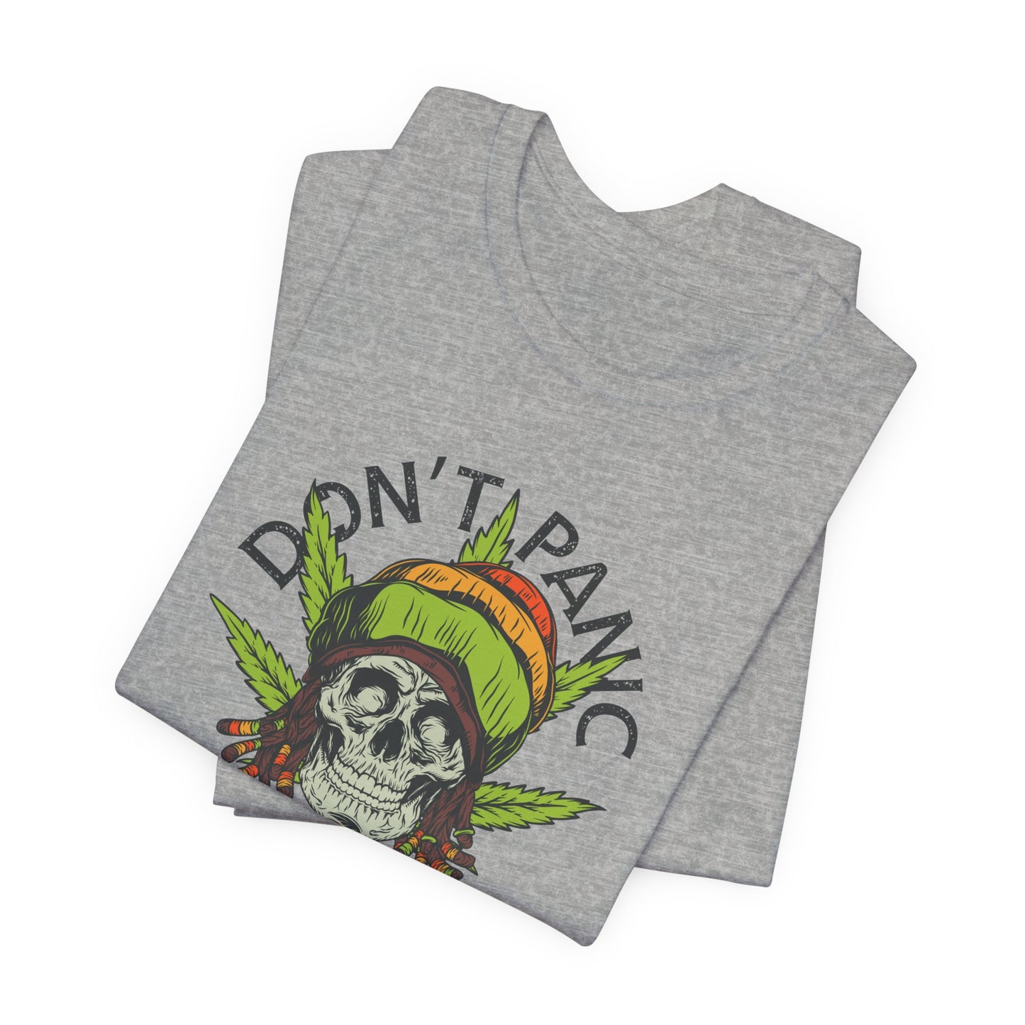 Cannabis -- Don't Panic It's Organic (Adult Unisex Tee)