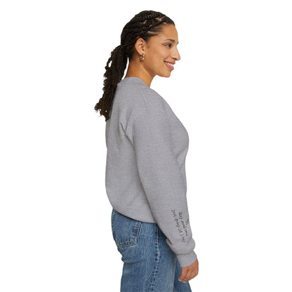 Peace Sign [Sleeve Message] (Adult Unisex Crewneck Sweatshirt)