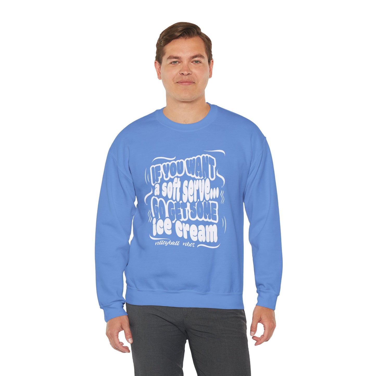 Volleyball Soft Serve (Adult Unisex Crewneck Sweatshirt)