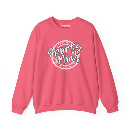 Sports Mom -- Gray Font (Adult Unisex Crewneck Sweatshirt)