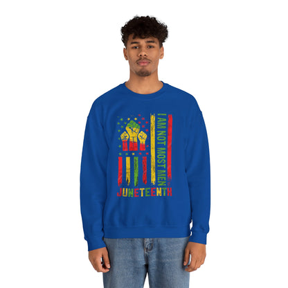 Juneteenth -- Not Most Men (Adult Unisex Crewneck Sweatshirt)