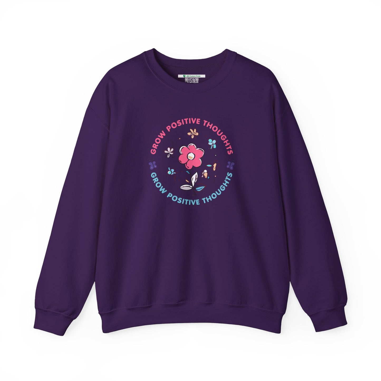 Grow Positive Thoughts Crewneck Sweatshirt - Unisex Heavy Blend