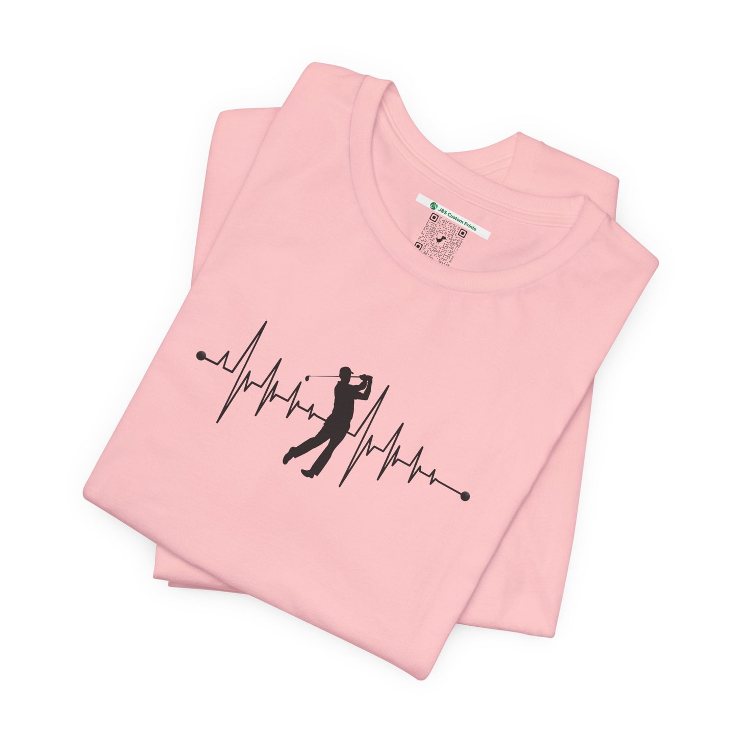 Golf Heartbeat (Adult Unisex Tee)