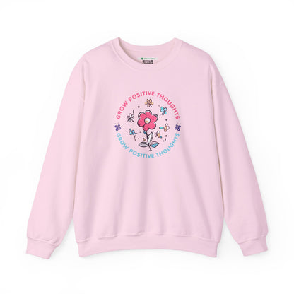 Grow Positive Thoughts Crewneck Sweatshirt - Unisex Heavy Blend