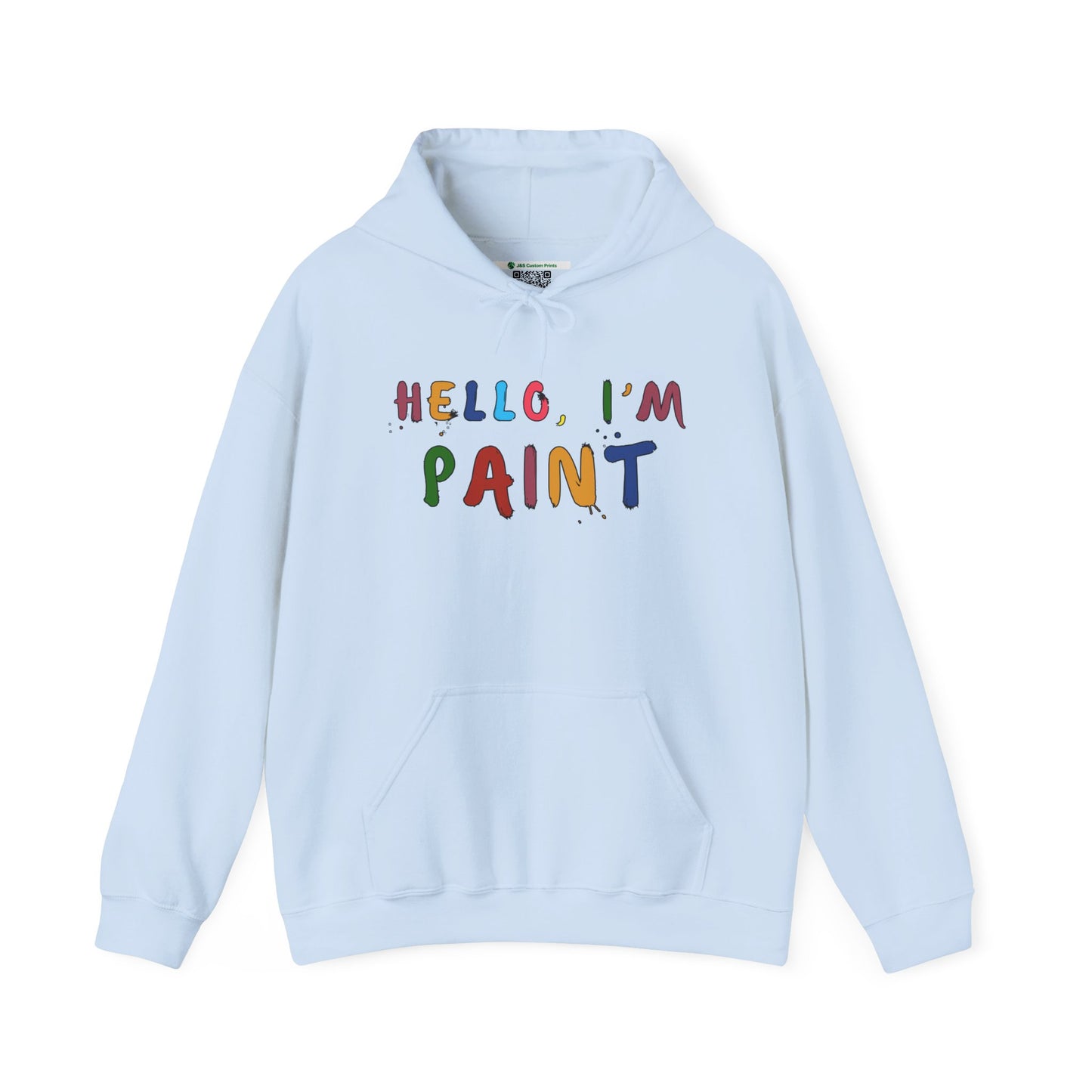 Matching Couple's Set -- Hello, I'm Paint (Adult Unisex Hooded Sweatshirt)