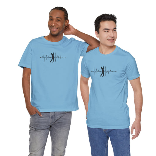 Golf Heartbeat (Adult Unisex Tee)
