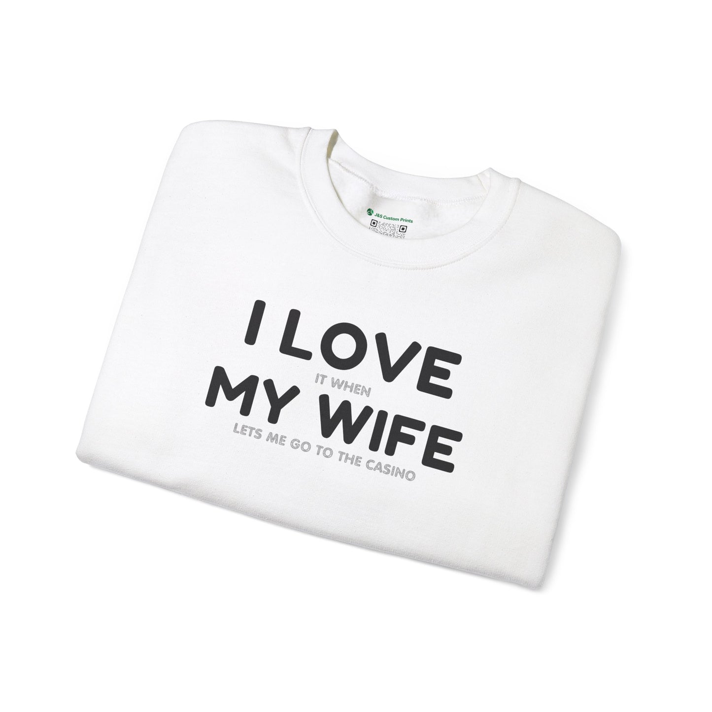 I Love My Wife (Adult Unisex Crewneck Sweatshirt)