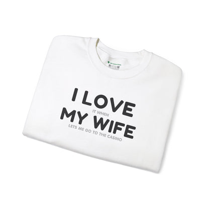 I Love My Wife (Adult Unisex Crewneck Sweatshirt)