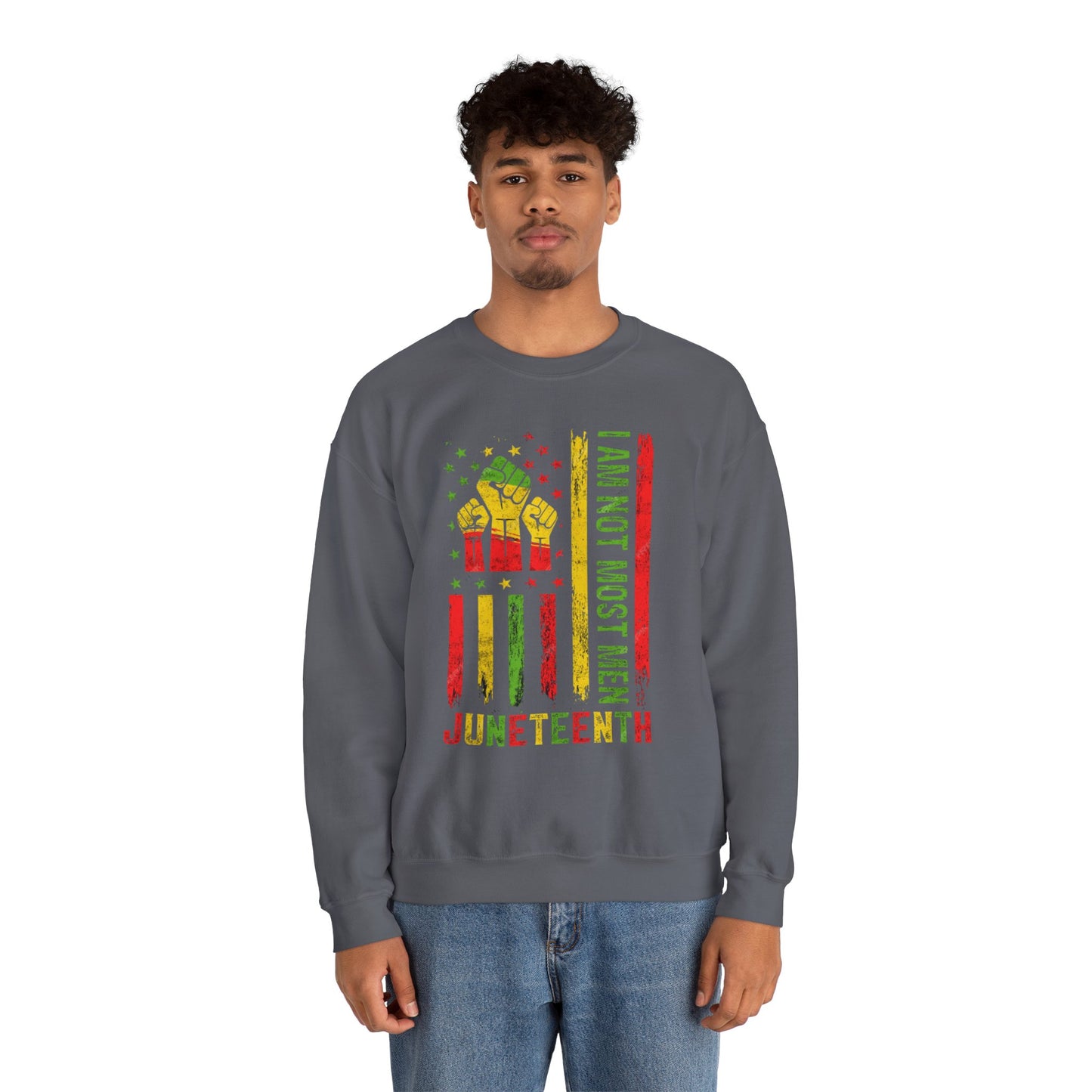 Juneteenth -- Not Most Men (Adult Unisex Crewneck Sweatshirt)