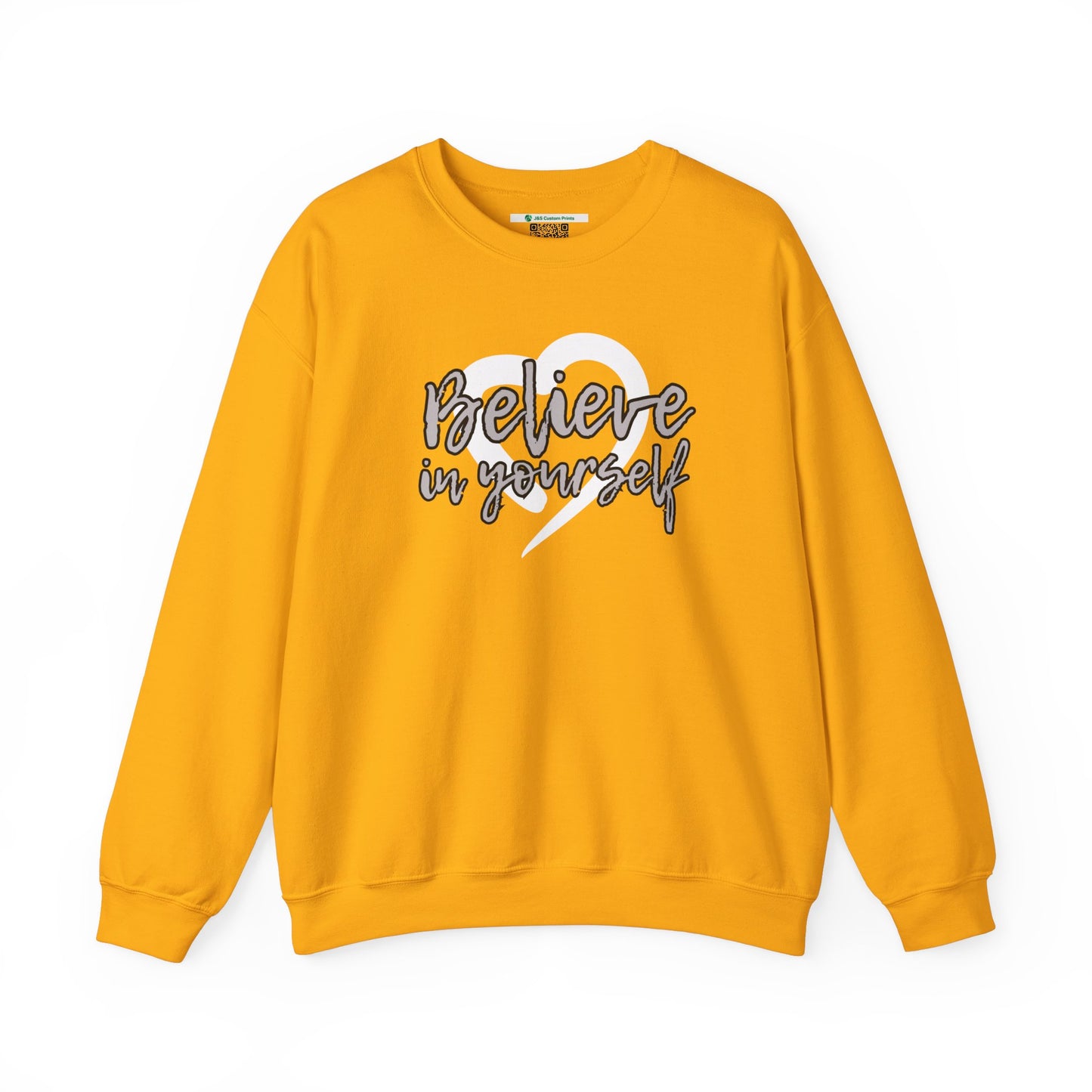 Believe In Yourself -- Gray (Adult Unisex Crewneck Sweatshirt)