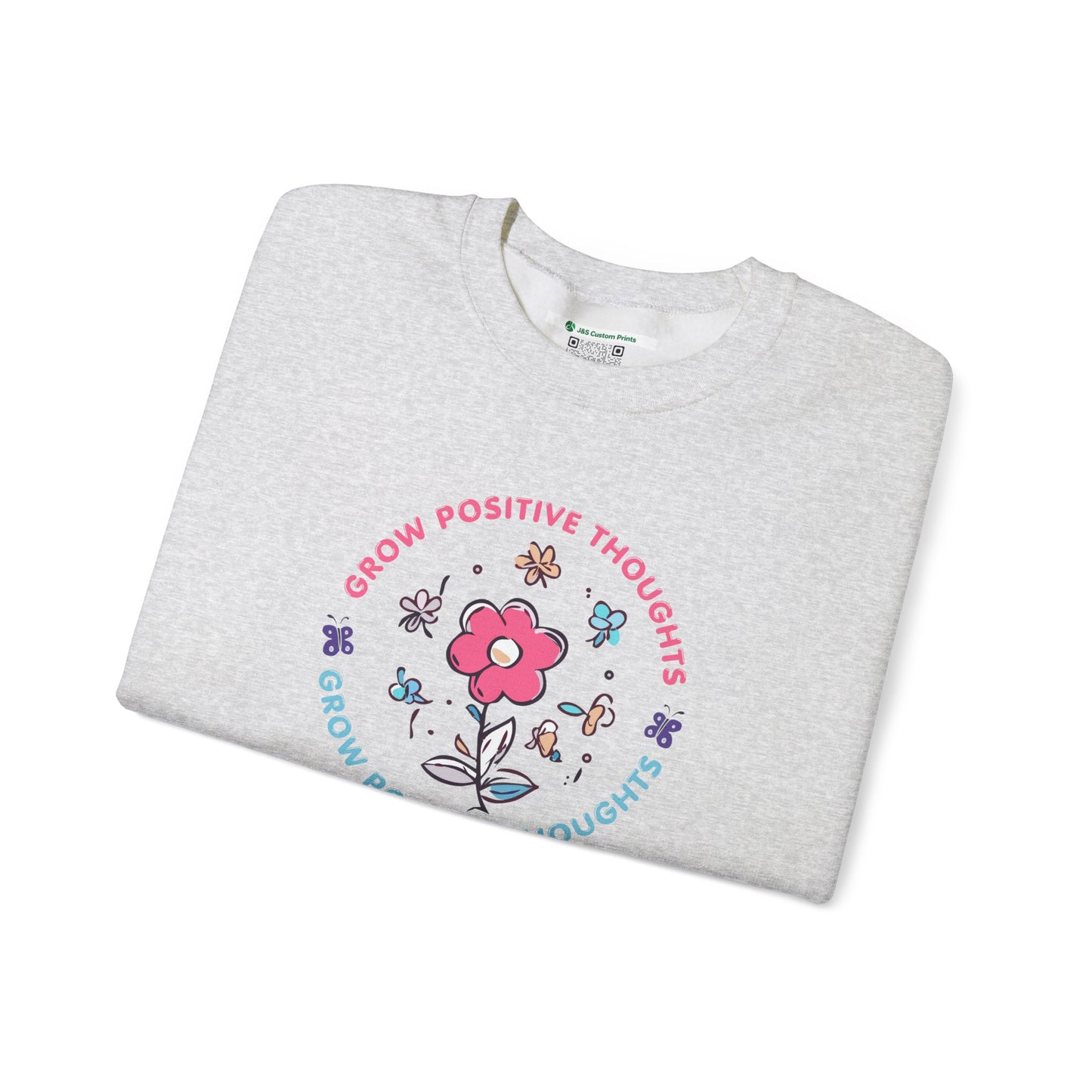 Grow Positive Thoughts Crewneck Sweatshirt - Unisex Heavy Blend