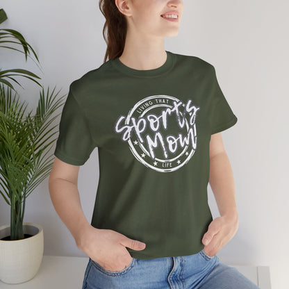 Sports Mom -- Gray Font (Adult Unisex Tee)