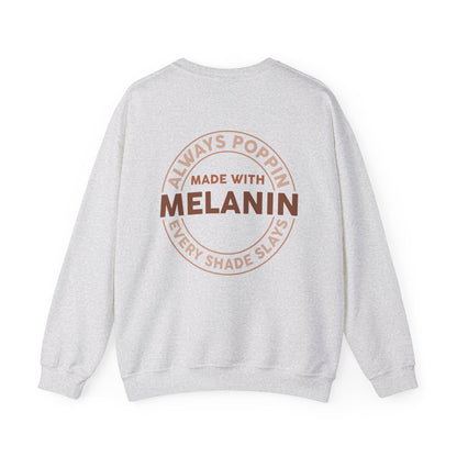 Made With Melanin (Adult Unisex Crewneck Sweatshirt)