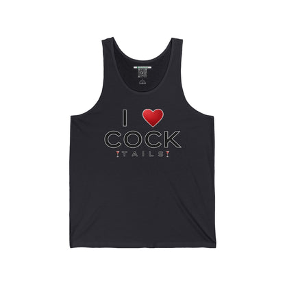 I Love Cocktails -- Simple Font (Adult Unisex Tank Top)