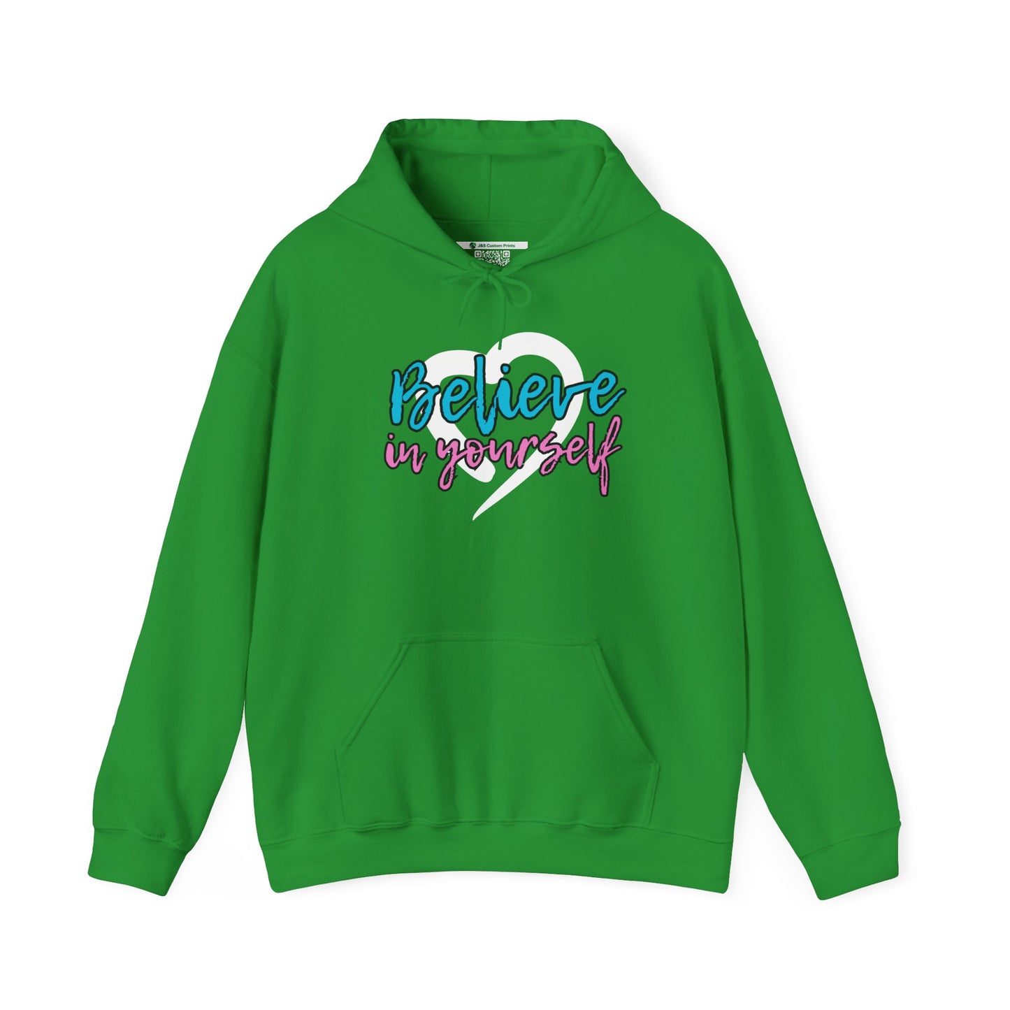 Believe In Yourself -- Blue/Pink (Adult Unisex Hooded Sweatshirt)