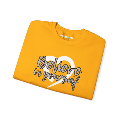 Believe In Yourself -- Gray (Adult Unisex Crewneck Sweatshirt)