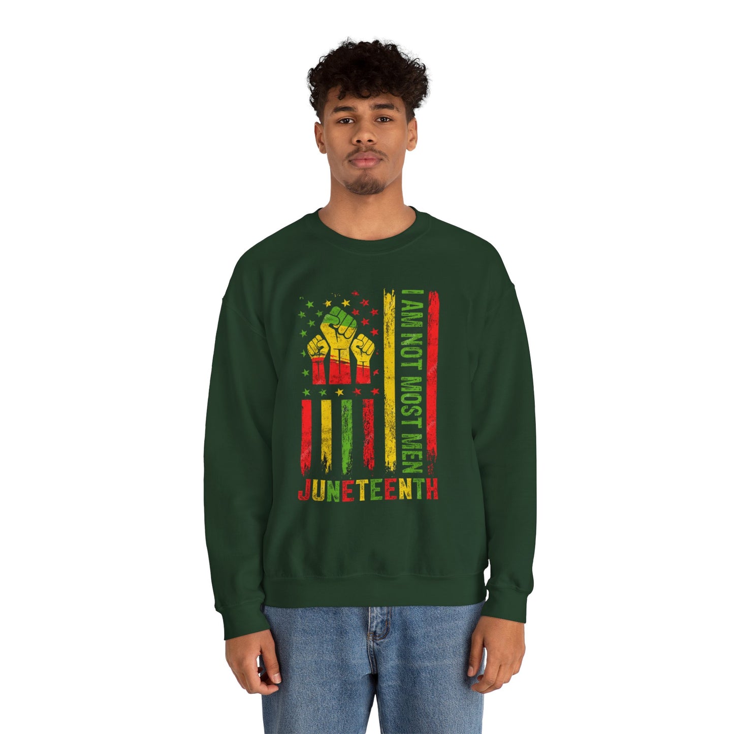 Juneteenth -- Not Most Men (Adult Unisex Crewneck Sweatshirt)
