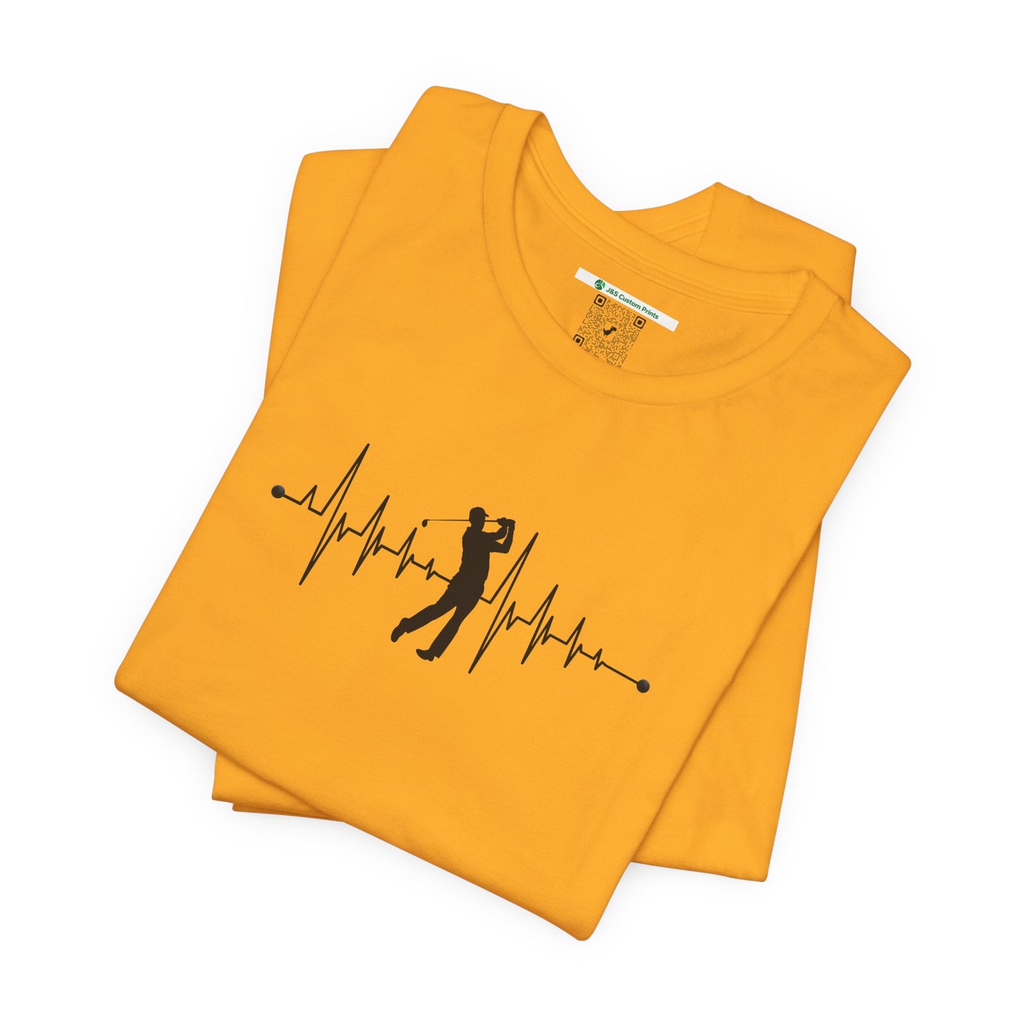 Golf Heartbeat (Adult Unisex Tee)