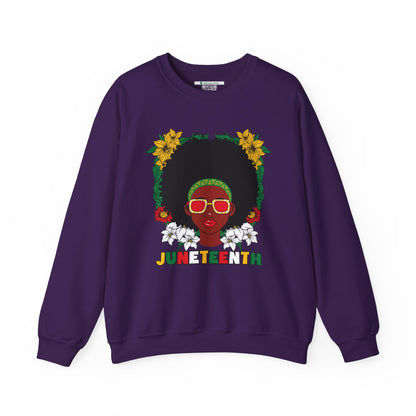 Juneteenth -- Afrocentric Design (Adult Unisex Crewneck Sweatshirt)