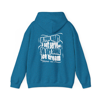 Volleyball Soft Serve (Adult Unisex Hooded Sweatshirt)