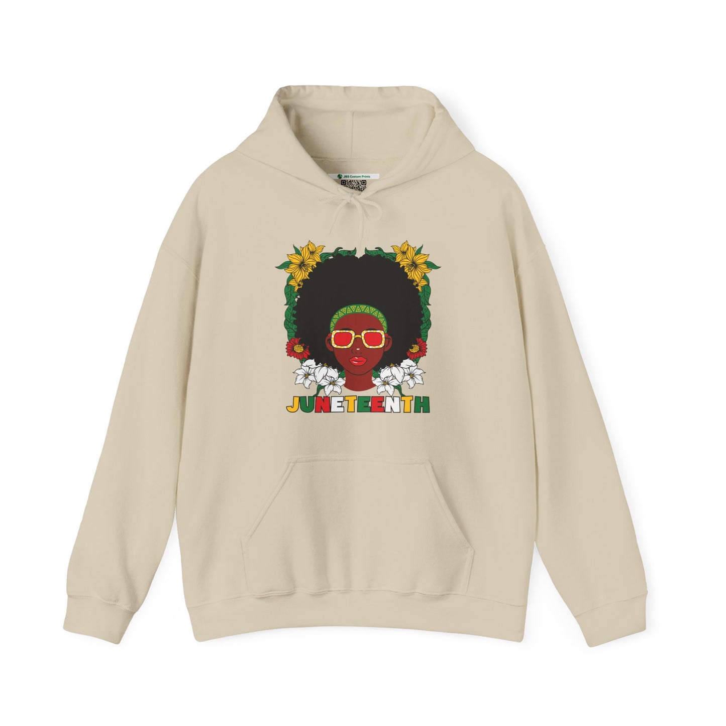 Juneteenth -- Afrocentric Design (Adult Unisex Hooded Sweatshirt)
