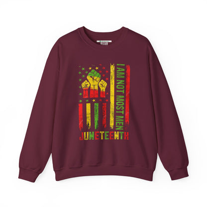 Juneteenth -- Not Most Men (Adult Unisex Crewneck Sweatshirt)