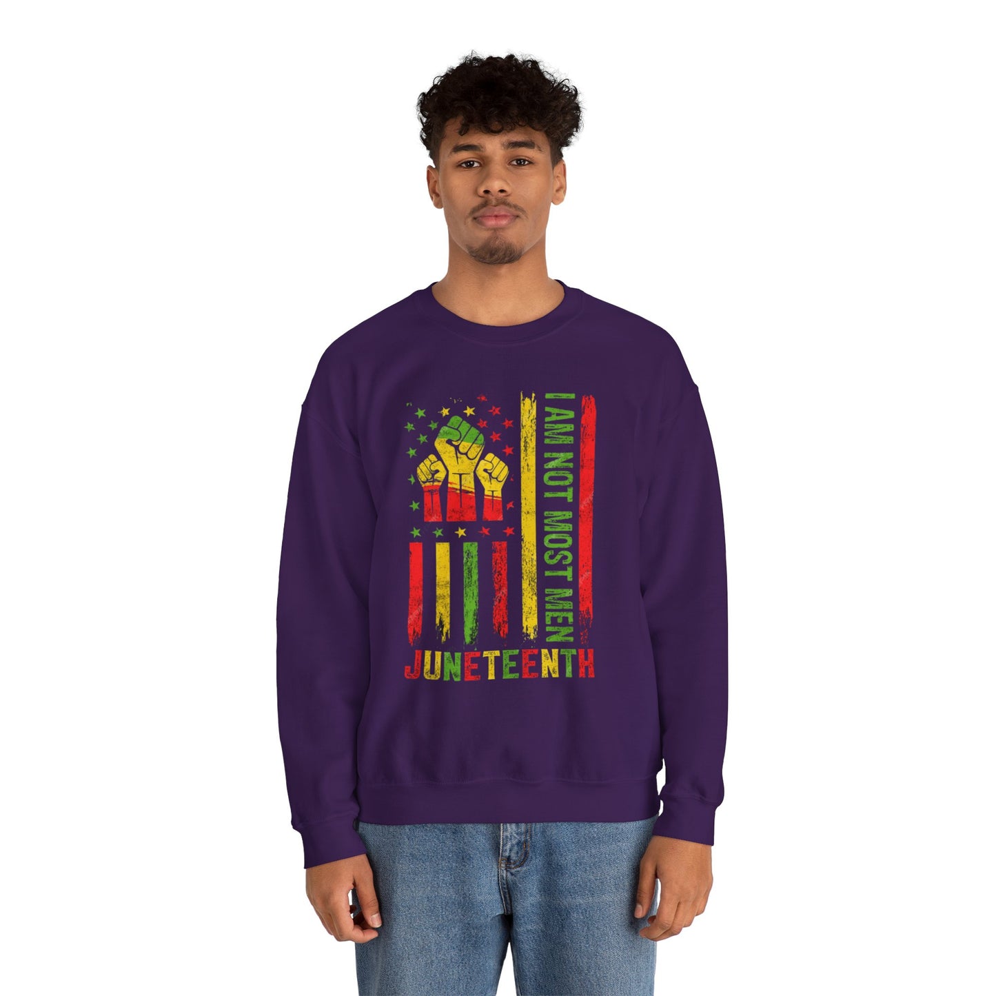 Juneteenth -- Not Most Men (Adult Unisex Crewneck Sweatshirt)