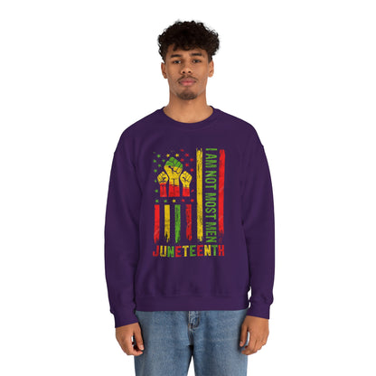 Juneteenth -- Not Most Men (Adult Unisex Crewneck Sweatshirt)