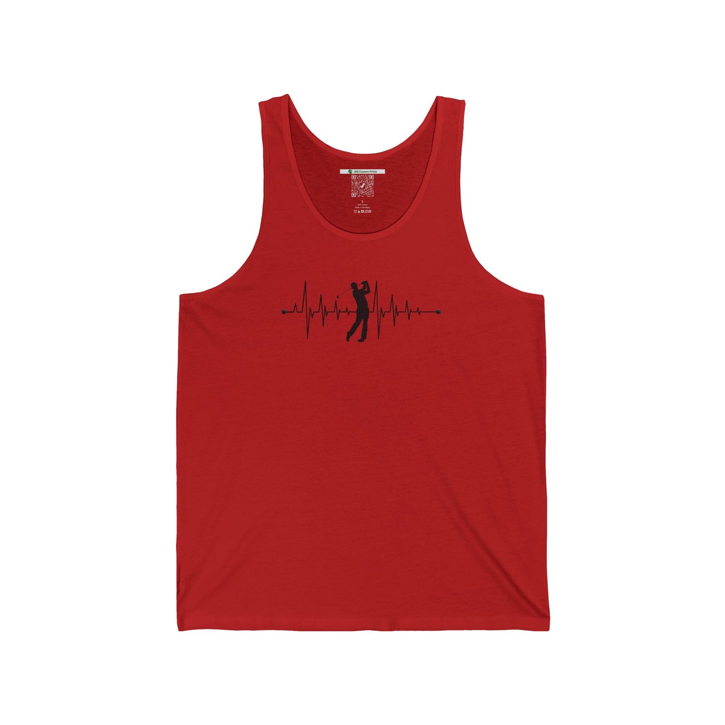 Golf Heartbeat (Adult Unisex Tank Top)