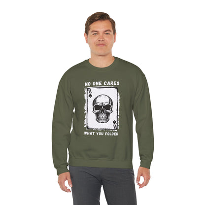 No One Cares What You Folded (Adult Unisex Crewneck Sweatshirt)