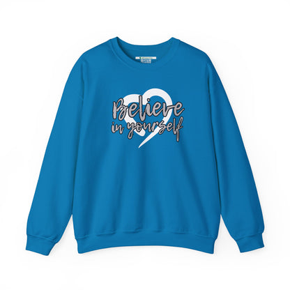 Believe In Yourself -- Gray (Adult Unisex Crewneck Sweatshirt)