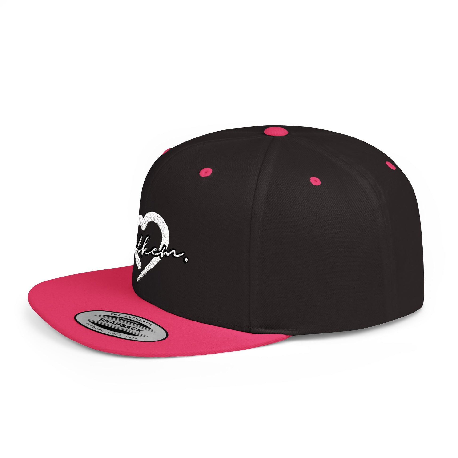 Let Them (Embroidered Snapback Flat-Bill Cotton Hat) - J&S Custom Prints