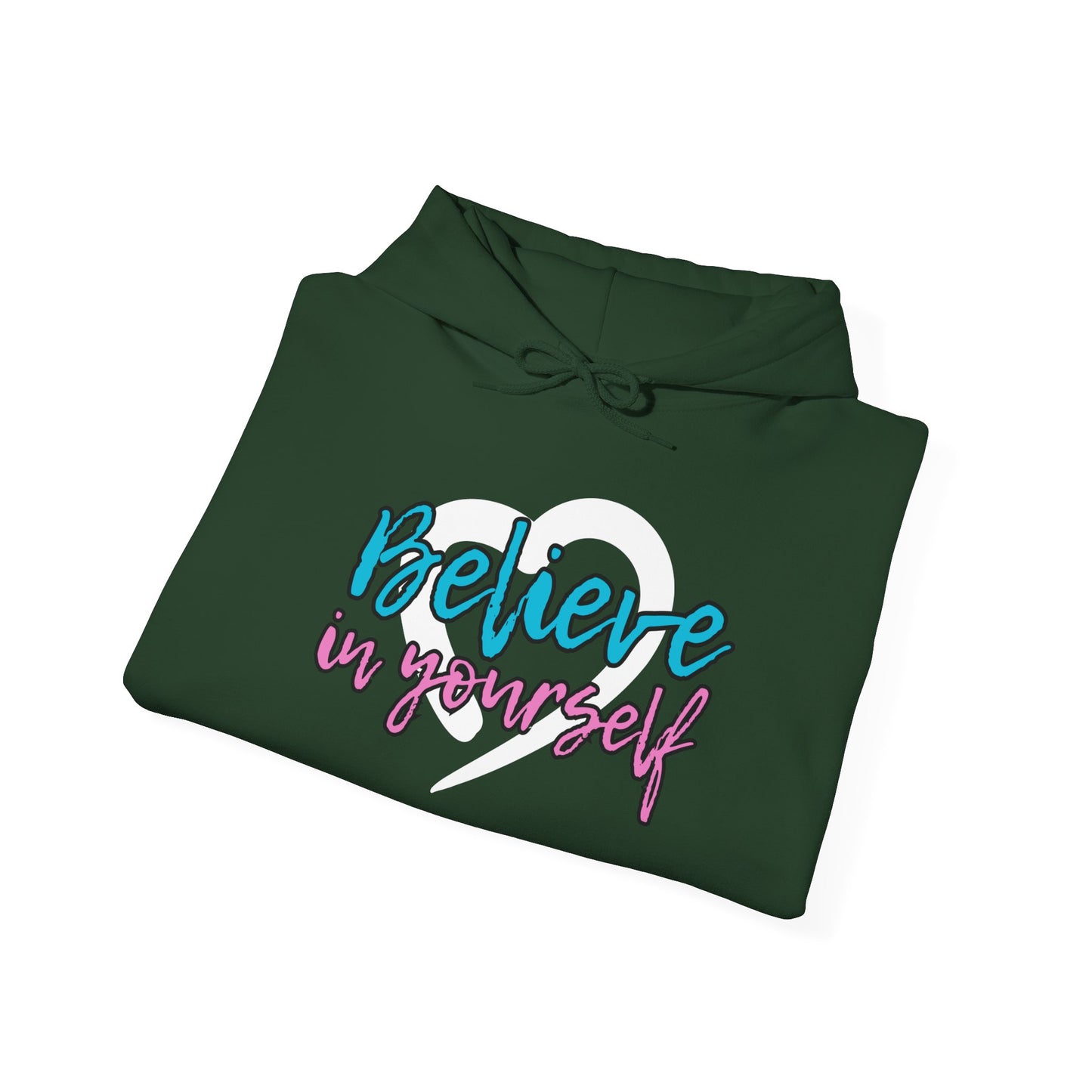 Believe In Yourself -- Blue/Pink (Adult Unisex Hooded Sweatshirt)