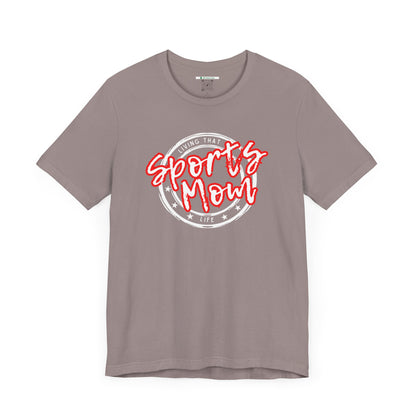 Sports Mom -- Red Font (Adult Unisex Tee)