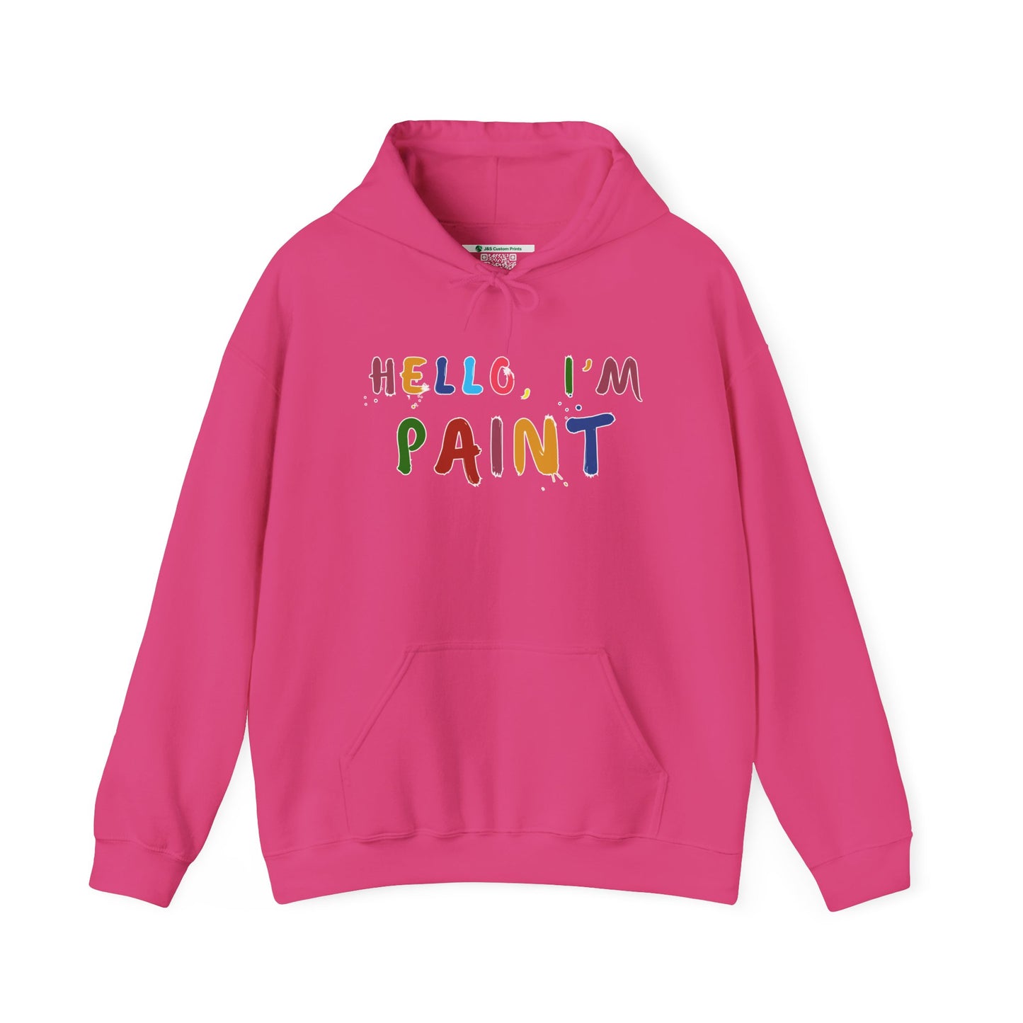 Matching Couple's Set -- Hello, I'm Paint (Adult Unisex Hooded Sweatshirt)