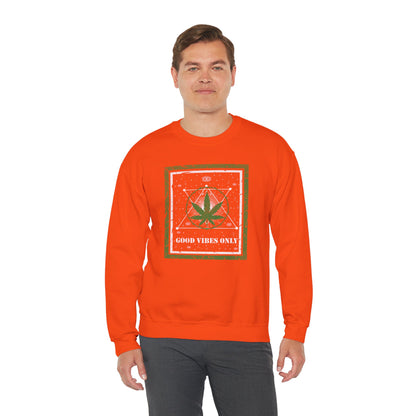 Cannabis -- Good Vibes Only (Adult Unisex Crewneck Sweatshirt)