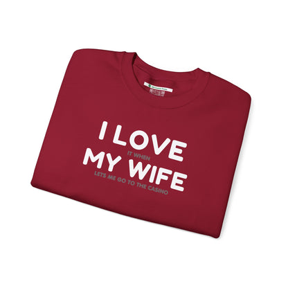 I Love My Wife (Adult Unisex Crewneck Sweatshirt)