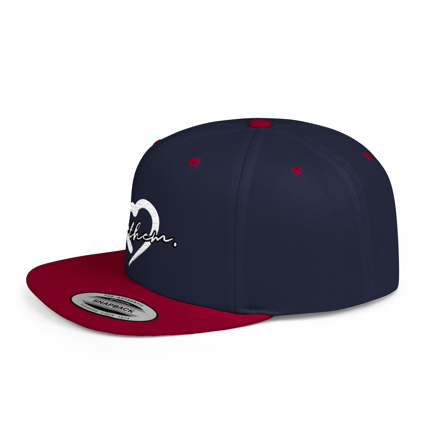 Let Them (Embroidered Snapback Flat-Bill Cotton Hat) - J&S Custom Prints