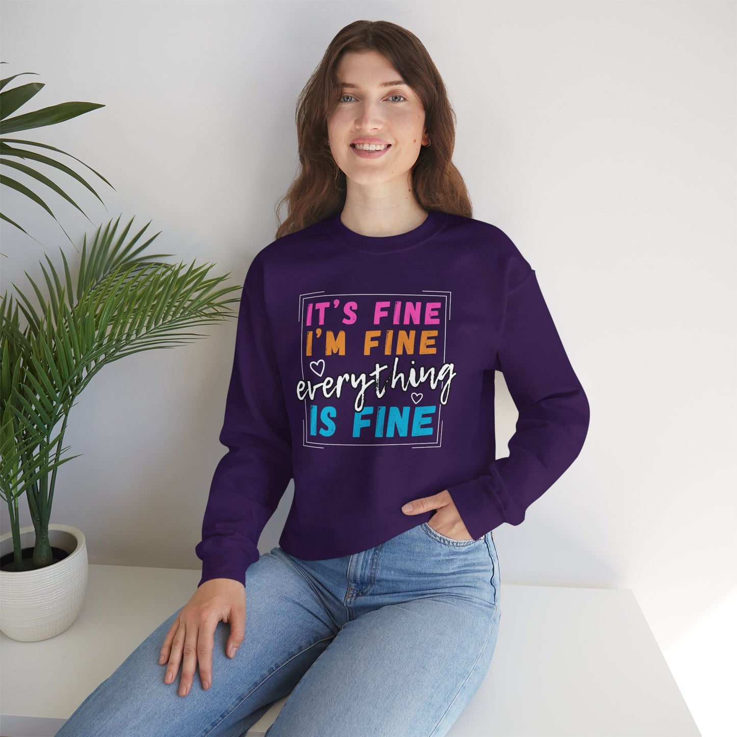 Everything Is Fine (Adult Unisex Crewneck Sweatshirt)