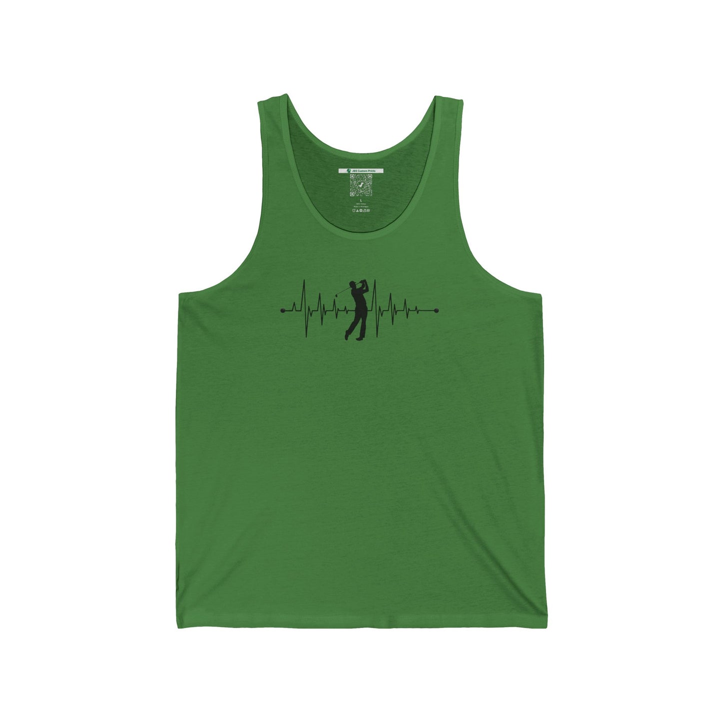 Golf Heartbeat (Adult Unisex Tank Top)
