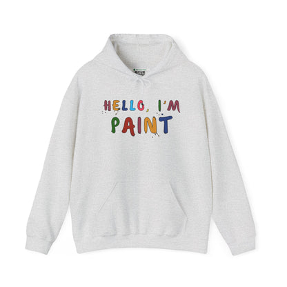 Matching Couple's Set -- Hello, I'm Paint (Adult Unisex Hooded Sweatshirt)