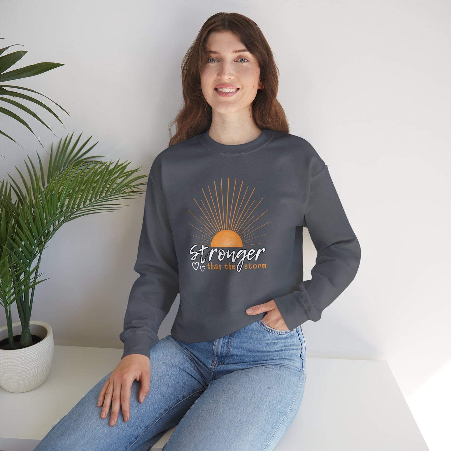 Stronger Than the Storm (Adult Unisex Crewneck Sweatshirt)