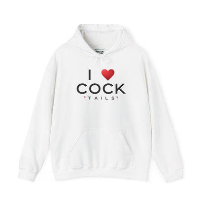 I Love Cocktails -- Simple Font (Adult Unisex Hooded Sweatshirt)