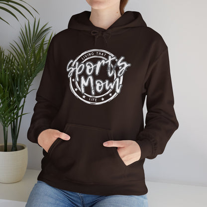 Sports Mom -- Gray Font (Adult Unisex Hooded Sweatshirt)
