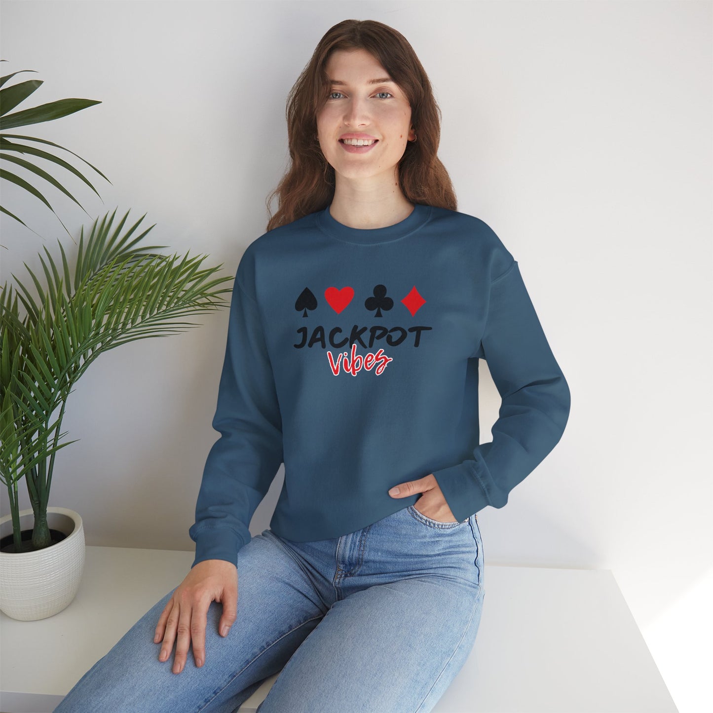 Jackpot Vibes (Adult Unisex Crewneck Sweatshirt)