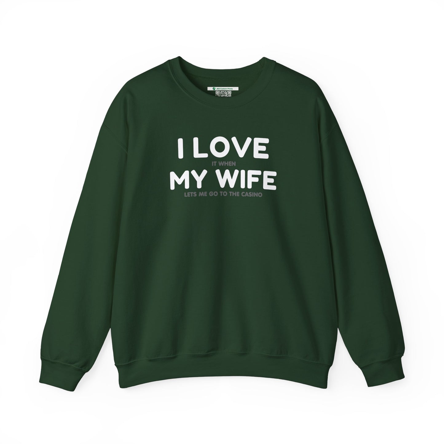 I Love My Wife (Adult Unisex Crewneck Sweatshirt)