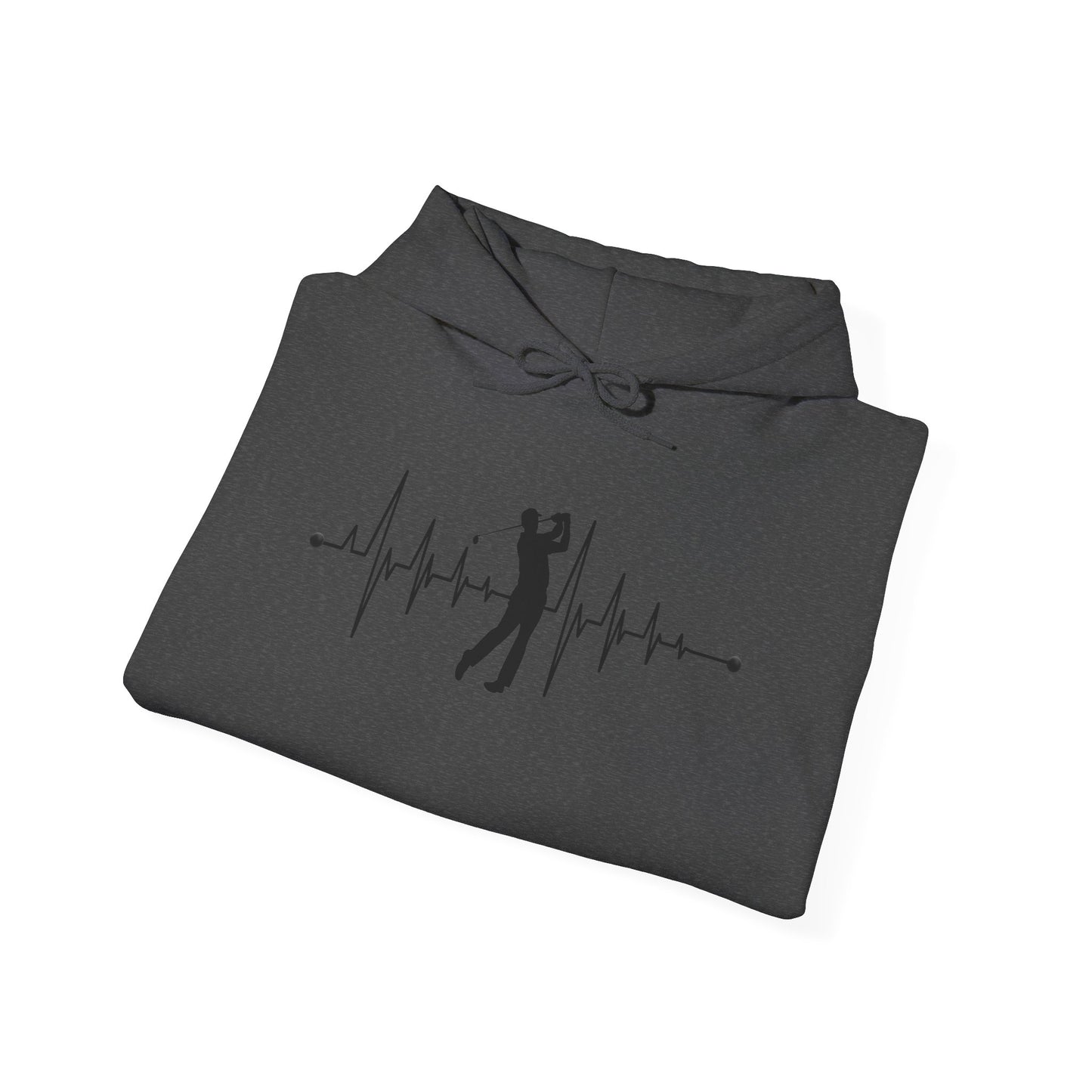 Golf Heartbeat (Adult Unisex Hooded Sweatshirt)