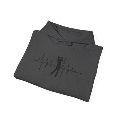 Golf Heartbeat (Adult Unisex Hooded Sweatshirt)