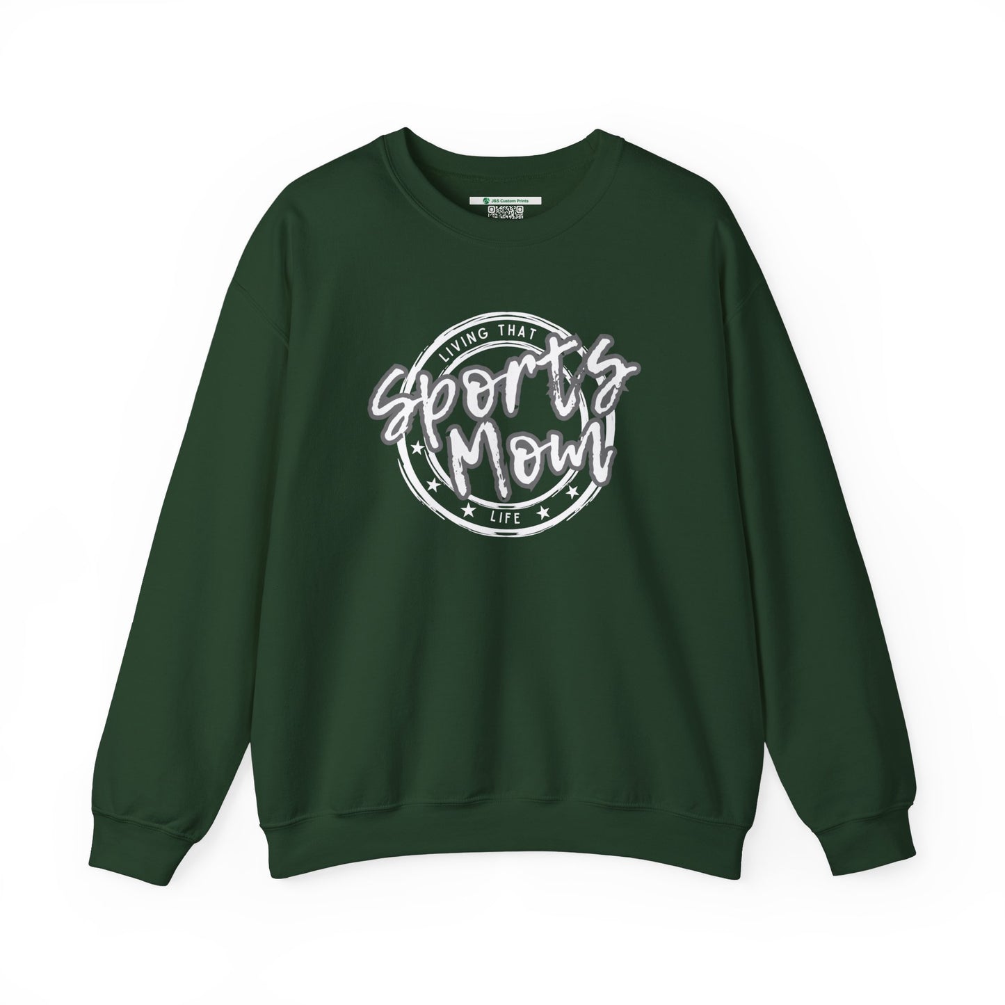 Sports Mom -- Gray Font (Adult Unisex Crewneck Sweatshirt)