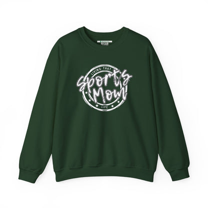 Sports Mom -- Gray Font (Adult Unisex Crewneck Sweatshirt)